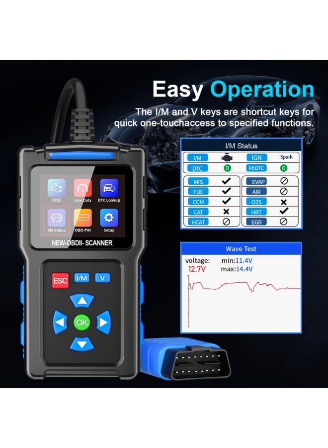سوبر 5 جهاز فحص أعطال السيارات T200 OBD2، قارئ أكواد OBDII، قارئ أكواد فحص محرك السيارة مع خاصية إعادة الضبط وفحص جاهزية نظام الفحص، أداة فحص تشخيصية احترافية لجميع السيارات المصنعة بعد عام 1996 - Image 4